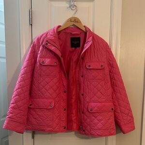 Talbots Vibrant Pink Quilted Jacket